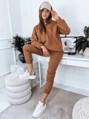 Dresy damskie - Komplet dresowy damski AMILIA PREMIUM mokka Dstreet AY0736-S - miniaturka - grafika 1