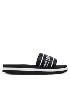 LOVE MOSCHINO Klapki JA28334G0MIX6000 Czarny - Klapki i japonki damskie - miniaturka - grafika 1