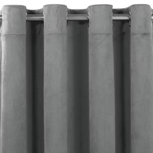 Zasłona VILA kolor grafitowy styl klasyczny srebrne przelotki metalowe srebrne velvet 135x270 homede - CURT/HOM/VILA/VELVET/EYEL - Zasłony - miniaturka - grafika 1