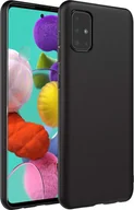 Etui i futerały do telefonów - Silikonowe etui na telefon Samsung Galaxy A71 z matową, czarną osłoną tylnej części obudowy - miniaturka - grafika 1
