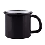 Kubki - Lumarko Kubek Emaliowany 0,3l Śr.8cm Wys.8cm Czarny - miniaturka - grafika 1