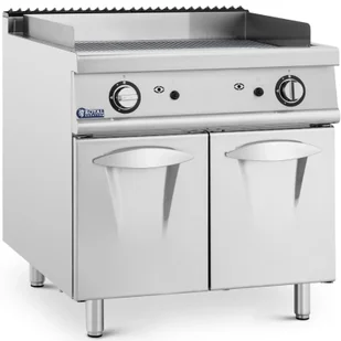 Grill gazowy podwójny ryflowany z szafką na propan / LPG / gaz ziemny 12 kW - Piece, kotły  i płyty grzejne gastronomiczne - miniaturka - grafika 1