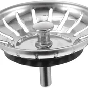 Korki do umywalek - Korek spustowy zlewu, uniwersalny korek spustowy zlewu kuchennego, stal nierdzewna, średnica 81 mm - miniaturka - grafika 1