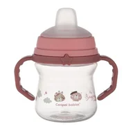 Kubki dla dzieci - Kubek niekapek z silikonowym ustnikiem Bonjour Paris 150ml Pink - miniaturka - grafika 1