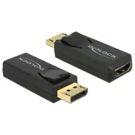 Kable komputerowe i do monitorów - Delock Adapter DisplayPort 1.2->HDMI aktywny 4K Czarny (65573) - miniaturka - grafika 1