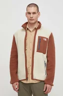 Bluzy męskie - The North Face bluza sportowa Yumiori kolor beżowy wzorzysta NF0A883R3DI1 - miniaturka - grafika 1