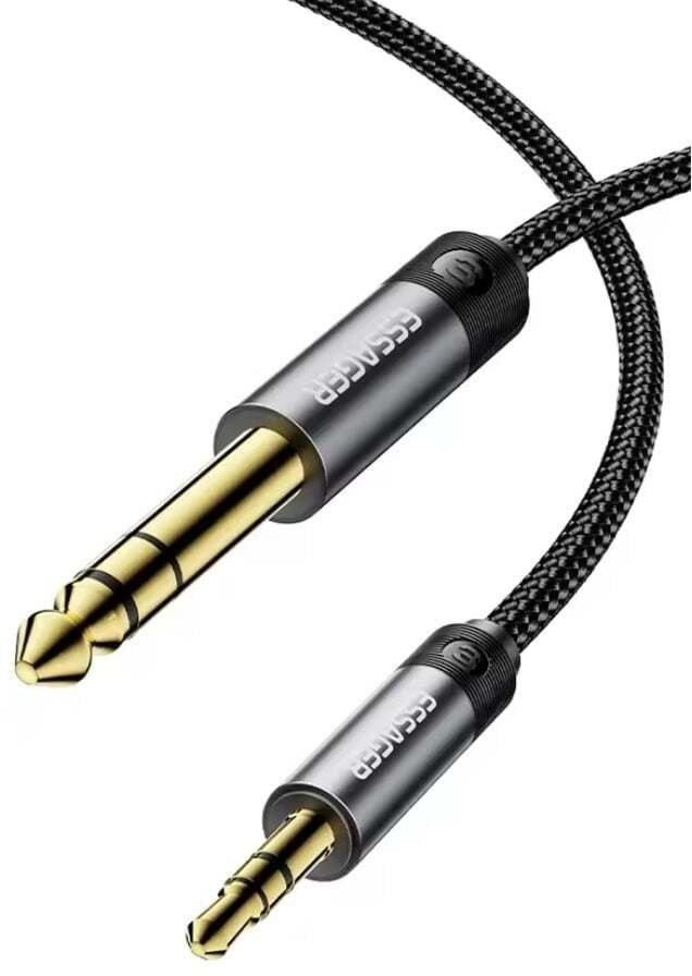 Kabel Essager kabel audio jack męski do męskiego, 3,5mm do 6,35mm, 1,2m EYPMM-XL0G-P