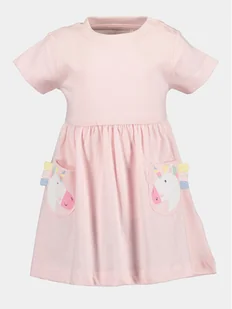 Blue Seven Sukienka codzienna 911068 X Różowy Regular Fit - Sukienki i spódniczki dla dziewczynek - miniaturka - grafika 1