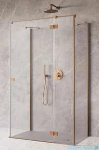 Radaway Essenza Brushed Copper Kdj+S kabina 100x80x100cm prawa szczotkowana miedź 1384052-01-01/1385021-93-01R/1384052-01-01 - Kabiny prysznicowe - miniaturka - grafika 1