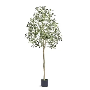 VEVOR Sztuczne Drzewo 155 cm Sztuczna Roślina PE Wysokie Drzewo Oliwne Zielony z Doniczka 150 x 125 mm Dekoracja w stylu Sztucznej Rośliny do domu, biura, hotelu, centrów handlowych, wewnątrz na - Sztuczne drzewka - miniaturka - grafika 1