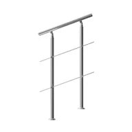 Balustrady i akcesoria - Balustrada na schody Stal nierdzewna 80cm 2 pręty - miniaturka - grafika 1