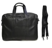 Torby na laptopy - Duża Skórzana Torba Laptop Notebook 15 16 17" Biznesowa Elegancka Pojemna - miniaturka - grafika 1