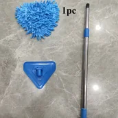 Inne - TEMU 1 Szt. 360 ° Zestaw MOP Triangularny Obrotowy - Wszechstronna, Regulowana, Wysuwana Rączka Ułatwiająca Czyszczenie Podłóg, Ścian, Płytek I - miniaturka - grafika 1