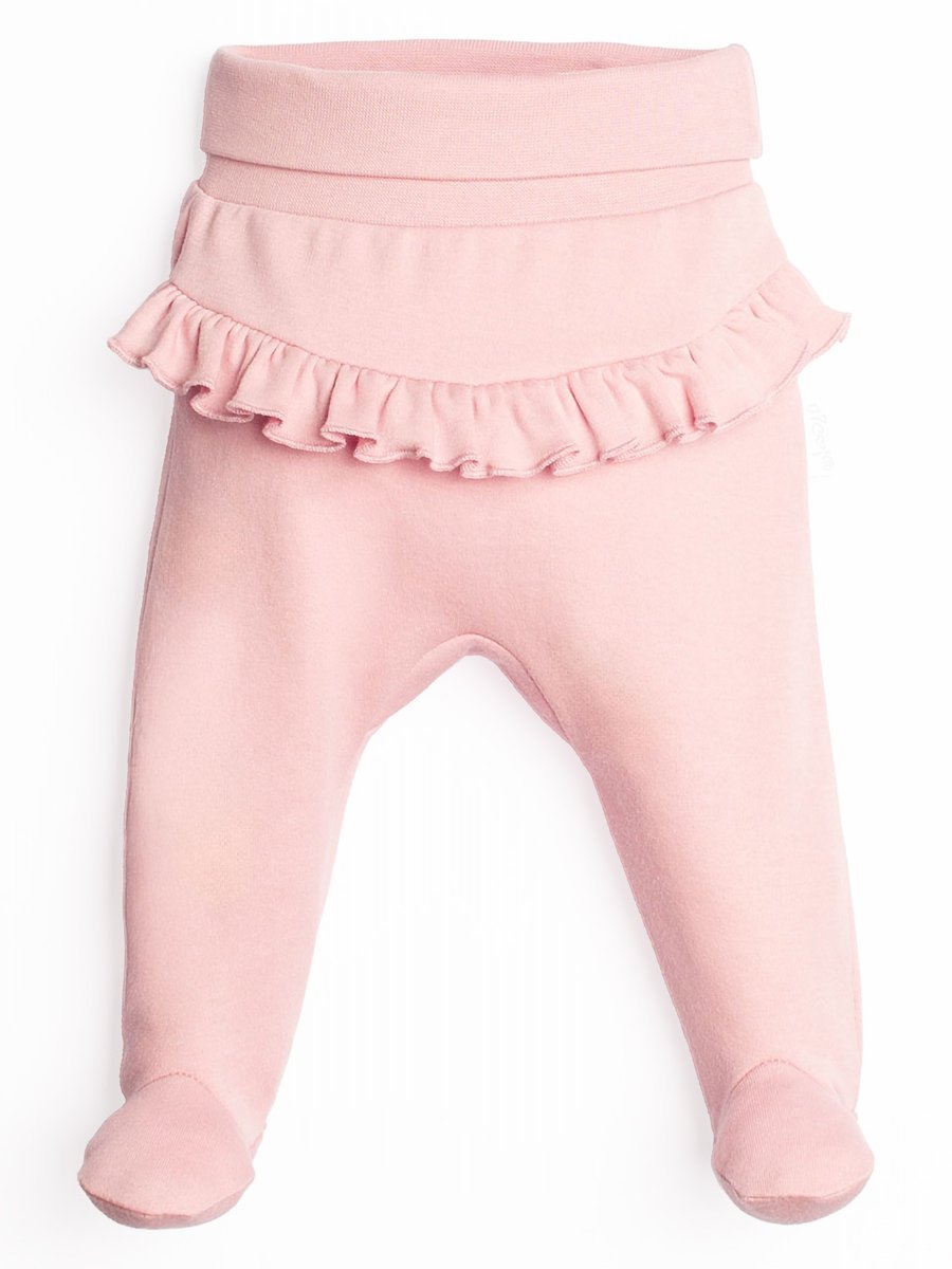 Niemowlęcy półśpioch z falbanką pudrowy Nicol r.68