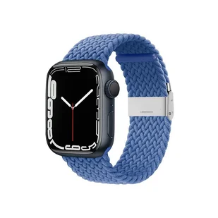 Crong Wave Band  Pleciony pasek do Apple Watch 42/44/45/49 mm (niebieski) - Akcesoria do smartwatchy - miniaturka - grafika 3