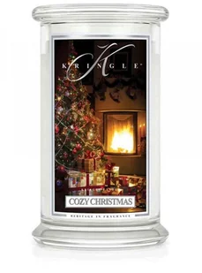 Kringle Candle Cozy Christmas duży klasyczny słoik 623g) z 2 knotami 846853052304 - Świece - miniaturka - grafika 2