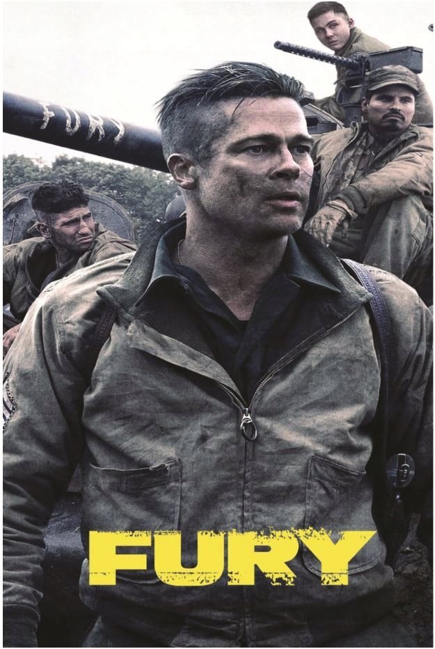 PODKŁADKA POD MYSZ Z Nadrukiem 22x18 cm FURY Brad Pitt Tekst Prezent