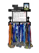 Kalendarze - Wieszak na medale MOJE SUKCESY z kalendarzem i ramką na zdjęcie twoje imię dowolny tekst 412.1 - miniaturka - grafika 1