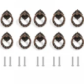 Zawiasy, okucia i inne akcesoria - Uchwyty do szuflad, zestaw 10 szt., brąz czerwony, do mebli kuchennych - miniaturka - grafika 1