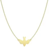 Biżuteria religijna - Pozłacany Naszyjnik GOŁĘBICA Duch Święty GRAWER - miniaturka - grafika 1