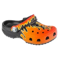 Buty dla dziewczynek - Klapki Crocs Classic Flame Clogs Kids T Jr 211214-0C4 wielokolorowe - miniaturka - grafika 1