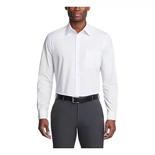 Van Heusen Poplin Regular Fit Solid Point Collar Dress Shirt Koszula męska, Biały, L - Koszule męskie - miniaturka - grafika 1