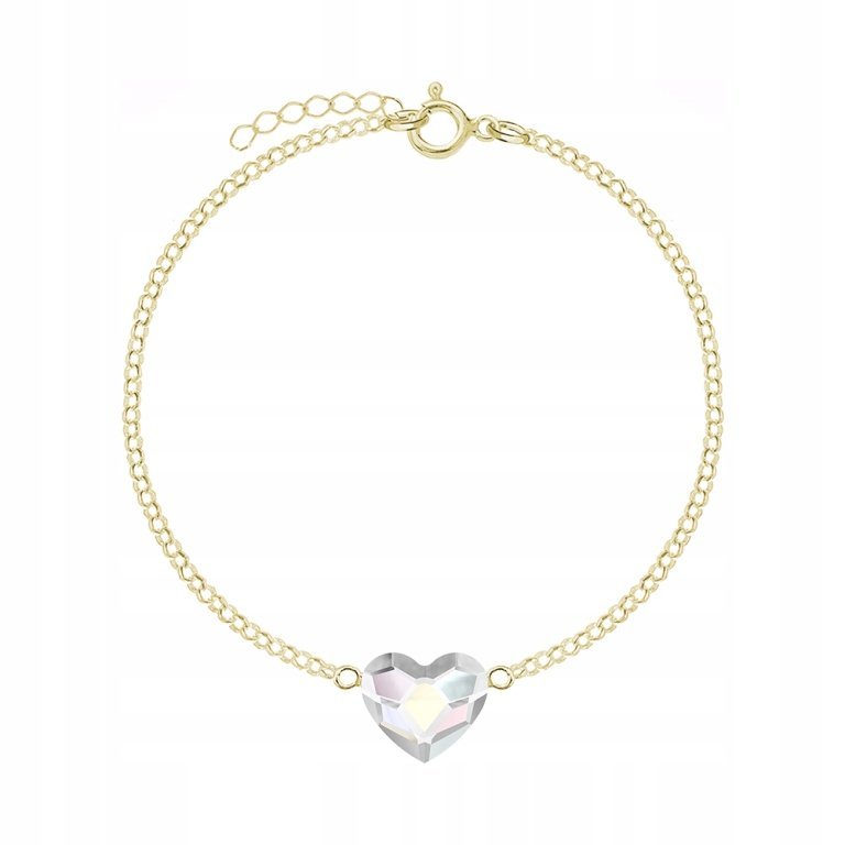 Bransoletka Damska Pozłacana Serce Dedykacja Na Dzień Kobiet