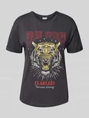 Koszulki i topy damskie - T-shirt o kroju relaxed fit z czystej bawełny model ‘Brandy’ - miniaturka - grafika 1