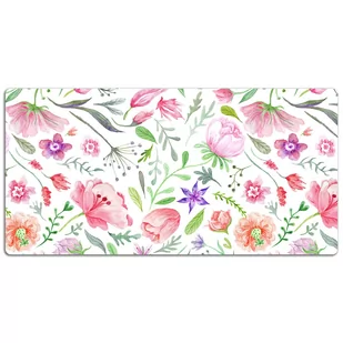Ochronna mata na biurko Malowane kwiaty 120x60 cm, Dywanomat - Podkładki na biurko - miniaturka - grafika 1
