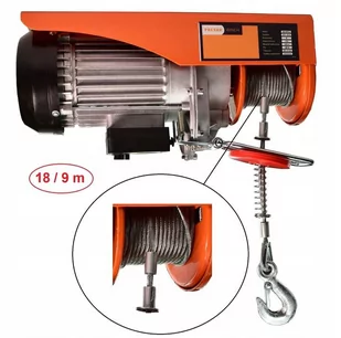 Wciągarka elektryczna 400kg lina stalowa 18 m 230V - Akcesoria do hydrauliki siłowej - miniaturka - grafika 4