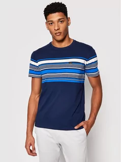 Koszulki męskie - Lee T-Shirt Stripy L63OLI35 Granatowy Regular Fit - grafika 1