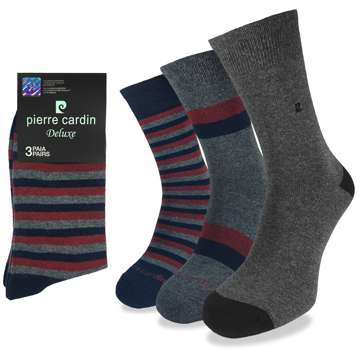 Skarpety męskie garniturowe PIERRE CARDIN 3 PARY - 43-46