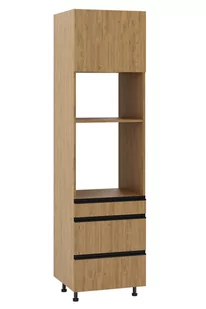 Bari Plus Słupek Pod Zabudowę Piekarnika/Mikrofalówki Wysoki Dpps3-60-38-220_Blum Hk-Xs Dąb Kamienny - Meble kuchenne - miniaturka - grafika 1
