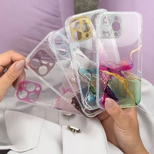 Marble Case etui do iPhone 12 Pro Max żelowy pokrowiec marmur niebieski - Etui i futerały do telefonów - miniaturka - grafika 6