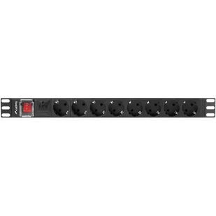 Listwa zasil.rack Pdu 1U 16A 2m 8sch. PDU-08F-0200 - Listwy zasilające - miniaturka - grafika 1