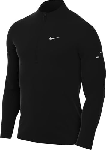 Nike Stride Dri-Fit Midlayer top do biegania z zamkiem błyskawicznym dla mężczyzn, czarny/odblaskowy srebrny, HV2180-010, XL