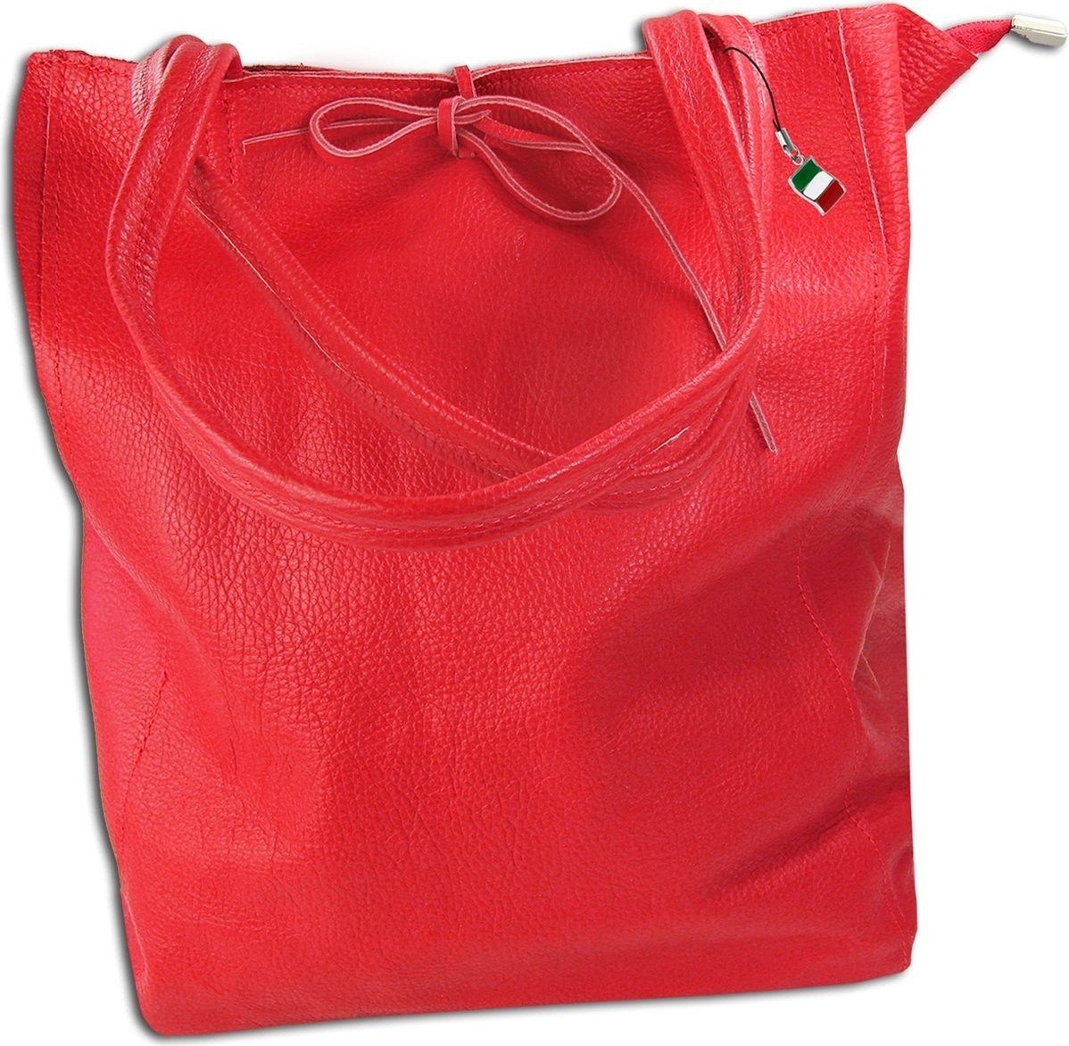 Wielokolorowy skórzany plecak miejski Florence stripe zip OTM107R