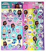 Szkolne artykuły papiernicze - Naklejki Koci domek Gabi +/- 50 szt. - 2 arkusze - miniaturka - grafika 1