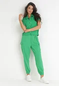 Komplety damskie - Zielony Komplet 2-częściowy z Bluzką i Spodniami Arene - miniaturka - grafika 1