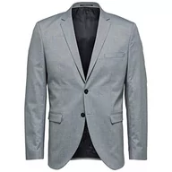 Marynarki męskie - SELECTED HOMME Męska marynarka Slim Fit, szary (Light Grey Melange), 52 - miniaturka - grafika 1