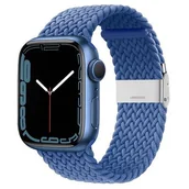 Akcesoria do smartwatchy - Crong Pasek pleciony Crong Wave Band do Watch 38/40/41 mm niebieski CRG-40WAV-BLU - miniaturka - grafika 1