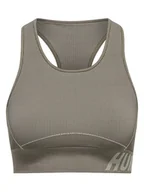 Koszulki sportowe damskie - Hummel Top sportowy "TE Christel Seamless" w kolorze oliwkowym - miniaturka - grafika 1