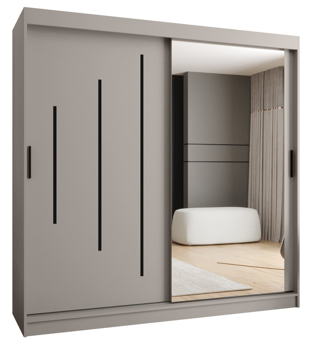 Szafa przesuwna RUBINO Y2 200 gł. 62 kaszmir