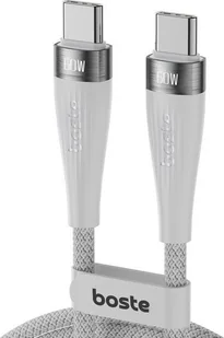 Boste Metalic Ring Series Kabel USB-C do USB-C, szybkie ładowanie, transmisja danych, 60W, 1m, biały - Kable komputerowe i do monitorów - miniaturka - grafika 1
