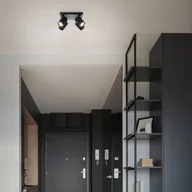 Lampy sufitowe - Brilliant Reflektor sufitowy LED Marty, długość 22 cm, piaskowy czarny, 4-punktowy. - miniaturka - grafika 1