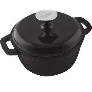 LAMART Garnek LT1209 Iron z pokrywką Emaliowany Żeliwny 25,5cm - Garnki - miniaturka - grafika 1