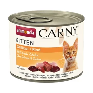 animonda Carny mokra karma dla kociąt Drób i wołowina 12x200 g - Mokra karma dla kotów - miniaturka - grafika 1
