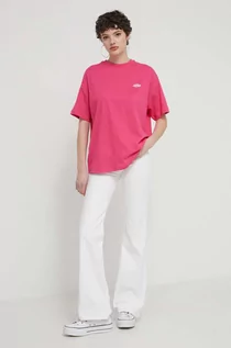 Koszulki sportowe damskie - Dickies t-shirt bawełniany kolor różowy - grafika 1