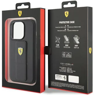 Ferrari FEHCP15SGSPSIK iPhone 15 / 14 / 13 6.1" czarny/black hardcase Grip Stand Metal Logo - Etui i futerały do telefonów - miniaturka - grafika 16