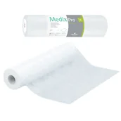 Kosmetyczne akcesoria jednorazowe - Podkład higieniczny na rolce 60cm x 50cm biały 20g MedixPro 100szt - miniaturka - grafika 1